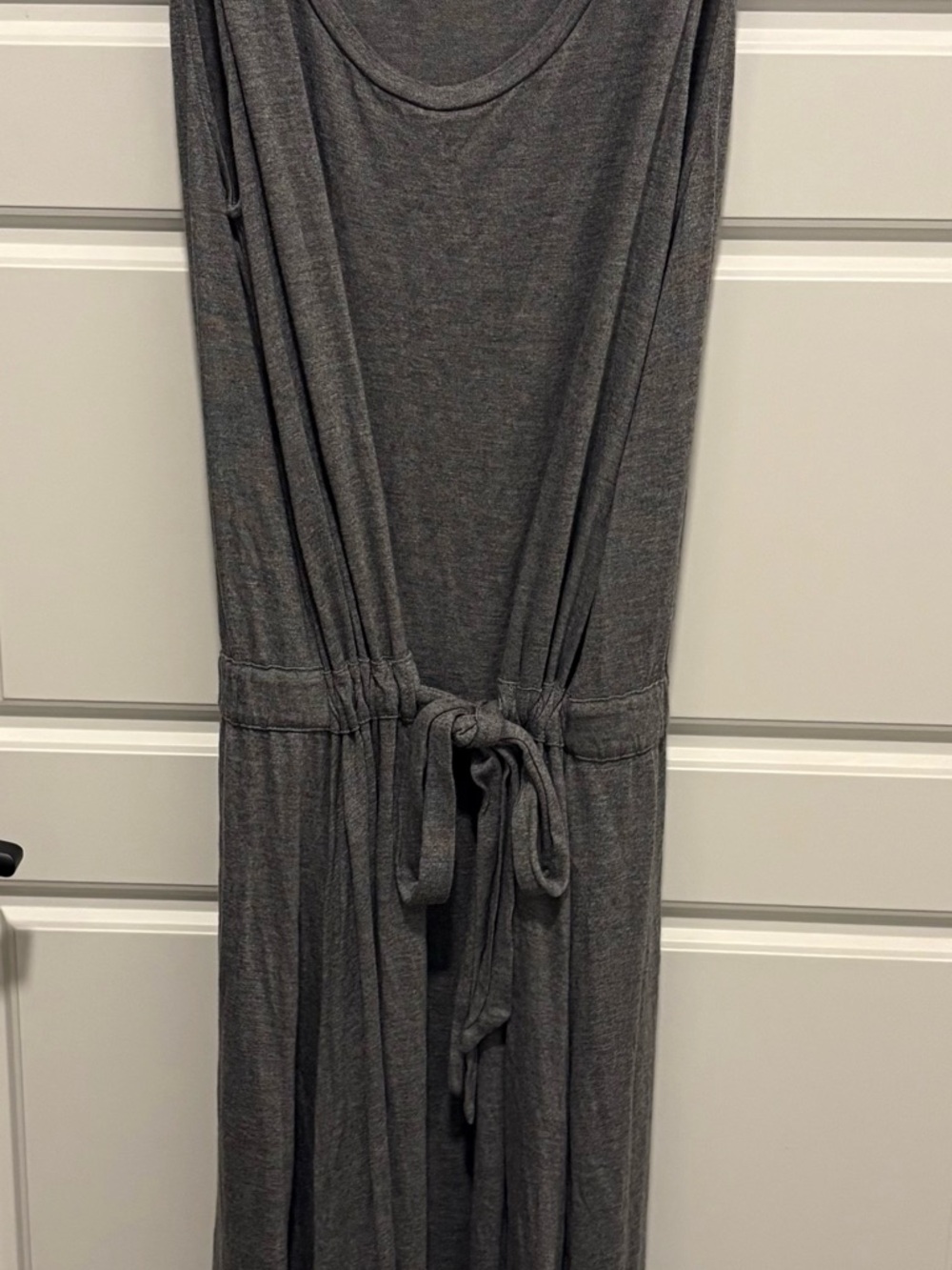 GAP Gray Maxi Dress with Tie Waist
